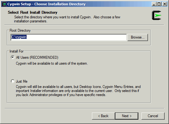 cygwin installation